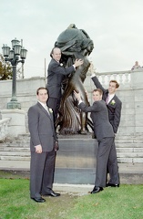 Groomsmen Molesting Statue1